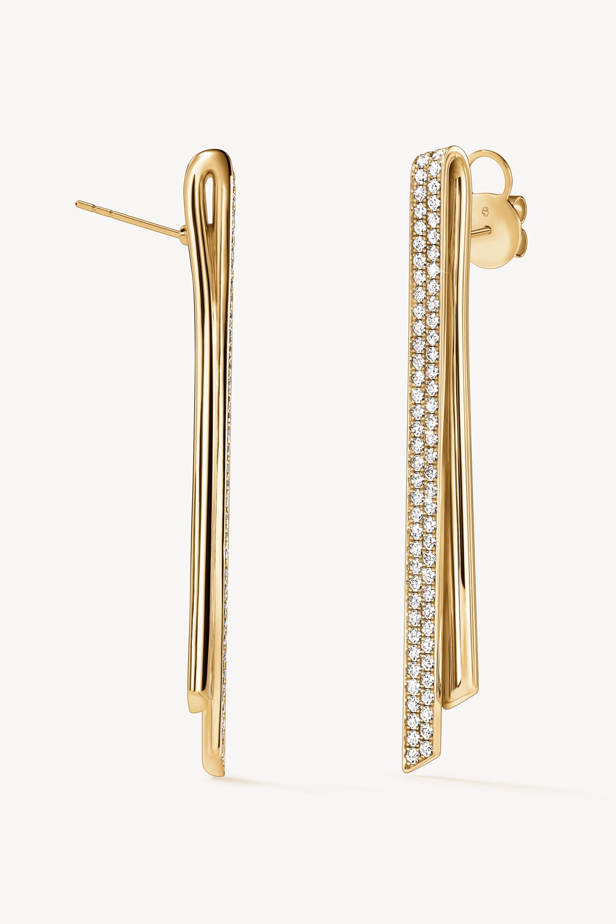 Inside Out Diamond Flip Drop Earrings in Yellow Gold from Hearts On Fire exclusively available from LeGassick Fine Jewellery, Gold Coast, Australia.