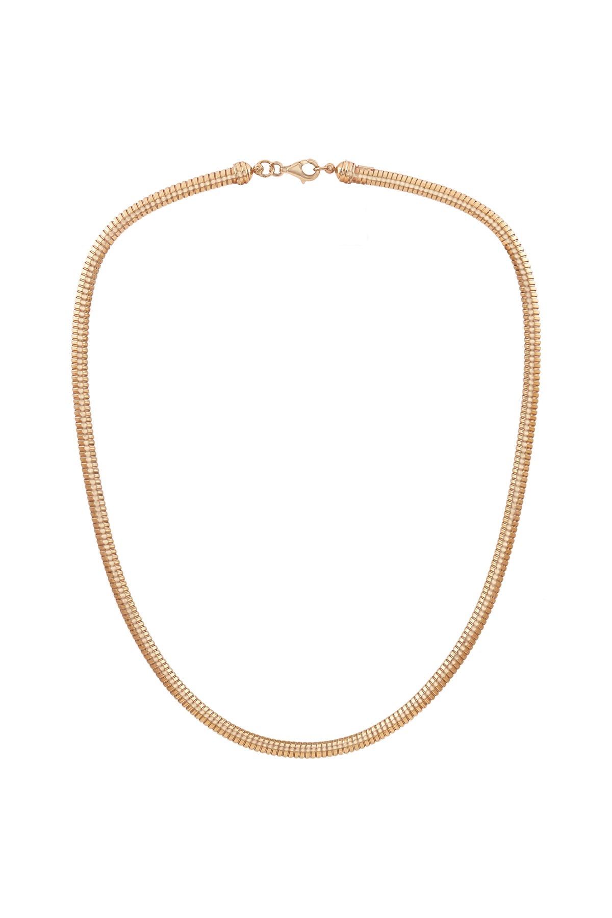 Fancy Snake Style Collier Chain In 14ct Italian Rose Gold from LeGassick Jewellery Gold Coast.