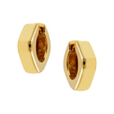 Fancy Square Style Huggie Earrings In Yellow Gold available from LeGassick Jewellery, Gold Coast, Australia. Showrooms at Pacific Fair and Runaway Bay Centre.