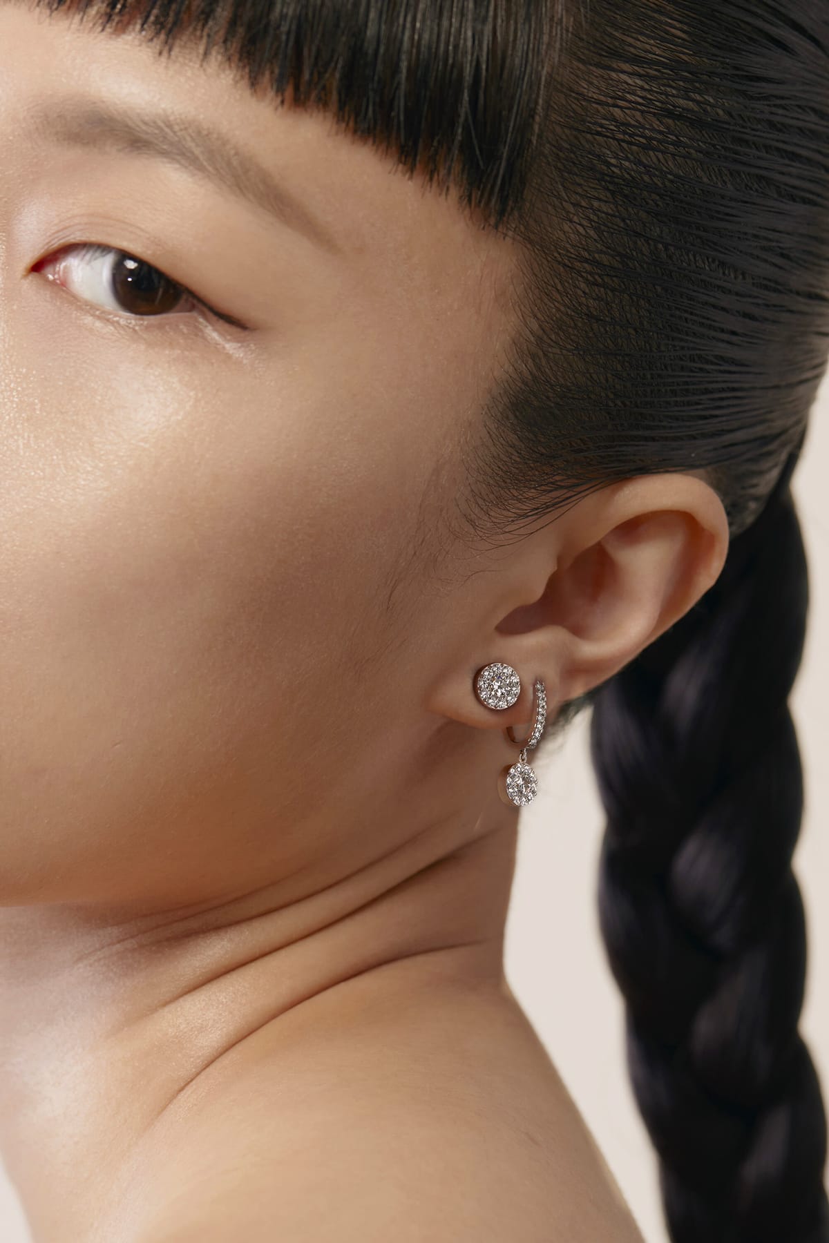 Fulfillment Diamond Stud Earrings And Pendant From Hearts On Fire available at LeGassick Diamonds and Jewellery Gold Coast, Australia.