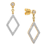 Gold Diamond Drop Earrings In 18ct Yellow Gold available from LeGassick Jewellery, Gold Coast, Australia. Showrooms at Pacific Fair and Runaway Bay Centre.