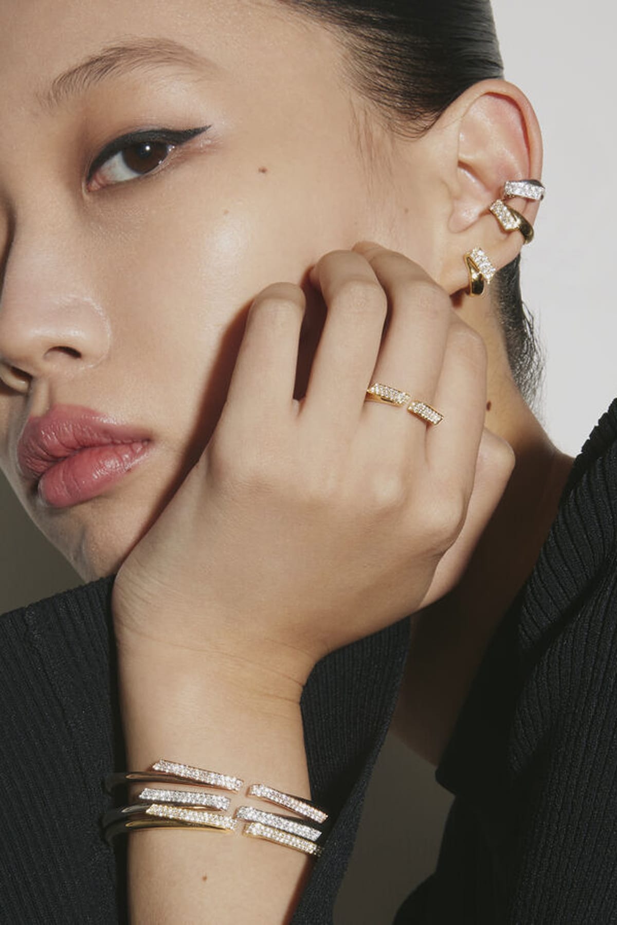Inside Out Diamond Flexi Bangle from Hearts On Fire available from LeGassick, Gold Coast.