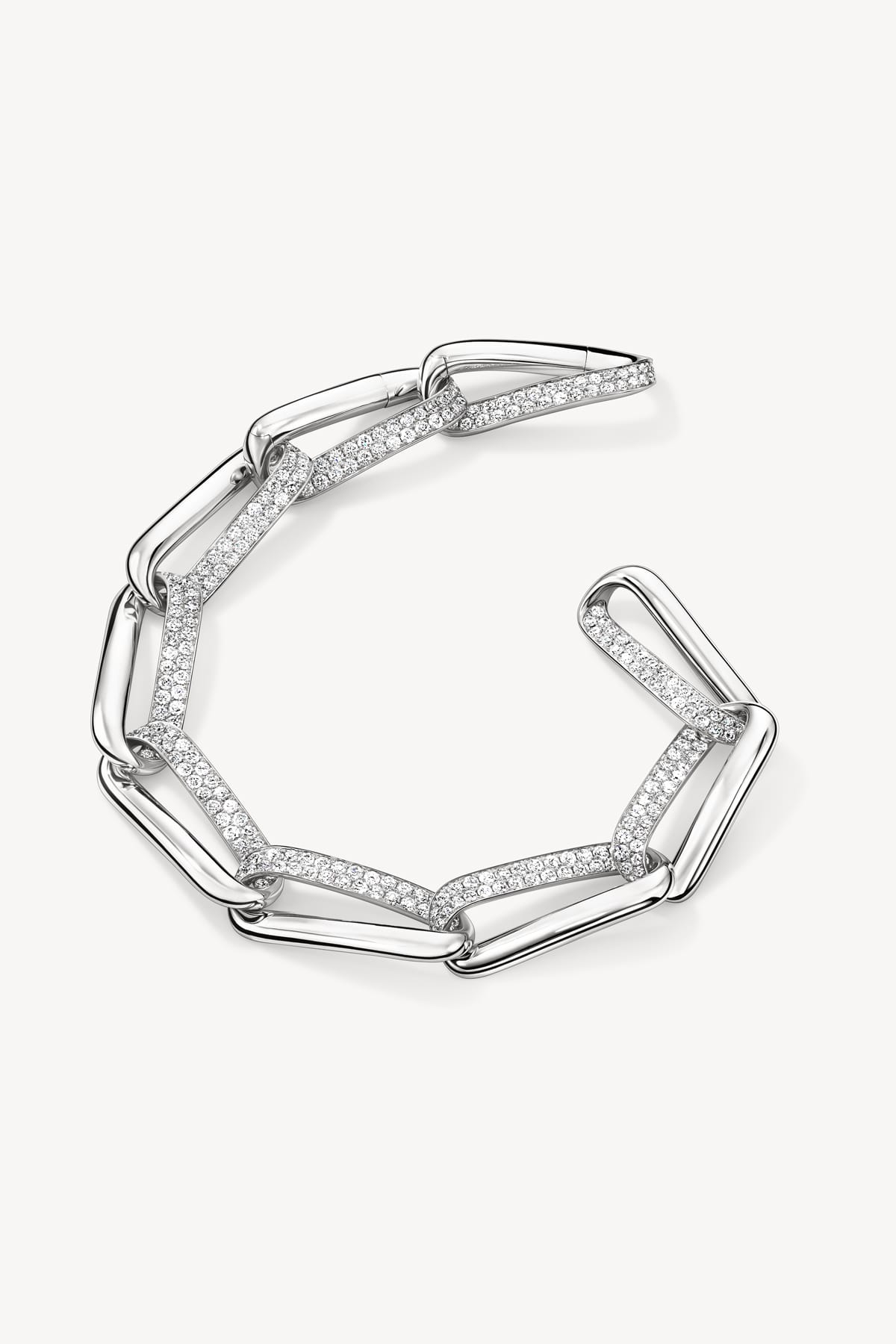 Inside Out Diamond Link Bracelet in White Gold from Hearts On Fire exclusively available from LeGassick Fine Jewellery, Gold Coast, Australia.