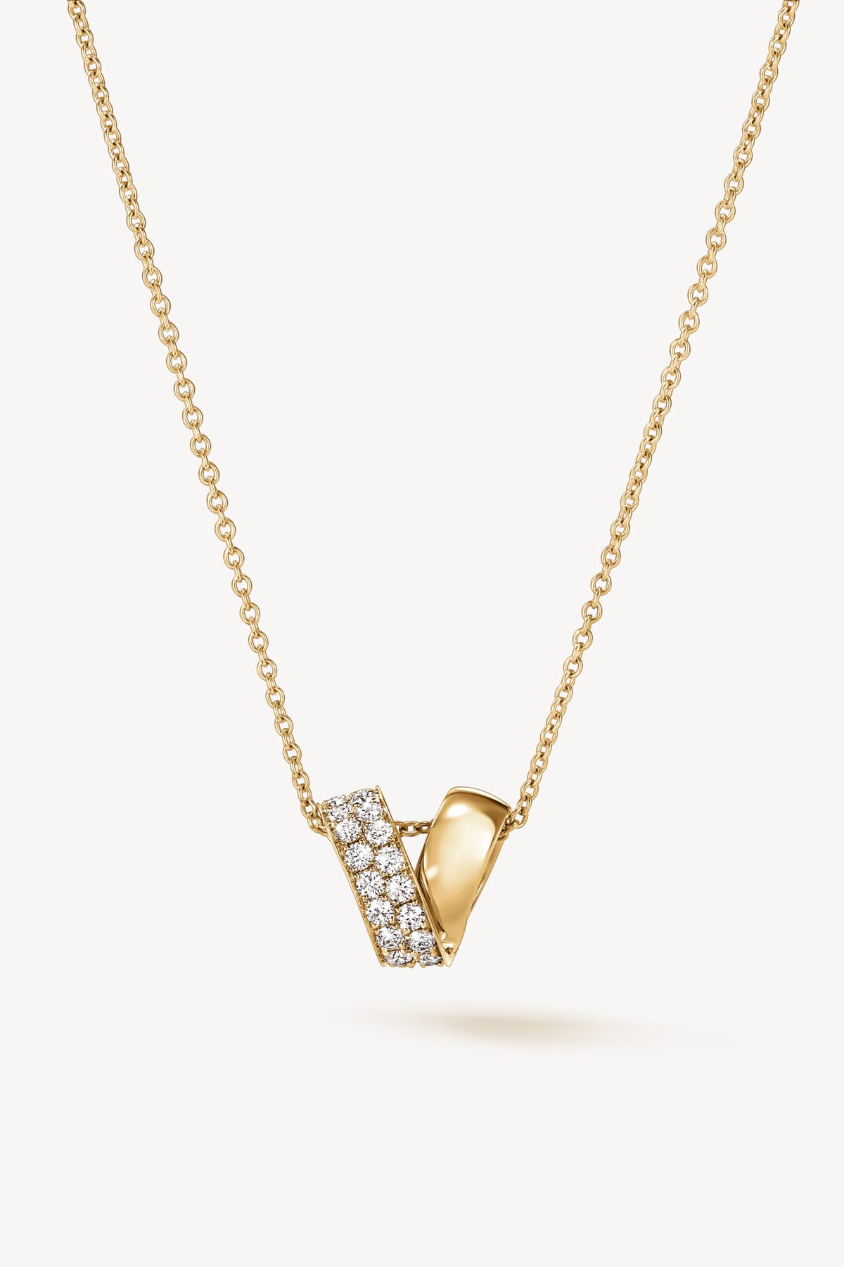 Inside Out Multi Wear Rondel Diamond Pendant Necklace In Yellow Gold From Hearts On Fire exclusively available from LeGassick Fine Jewellery, Gold Coast, Australia.