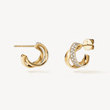 Inside Out Spiral Diamond Earrings in Yellow Gold from Hearts On Fire available from LeGassick Fine Jewellery, Gold Coast, Australia.