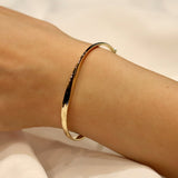 Yellow Gold Italian Designer Hinged Bangles from LeGassick Fine Jewellery, Gold Coast, Australia.