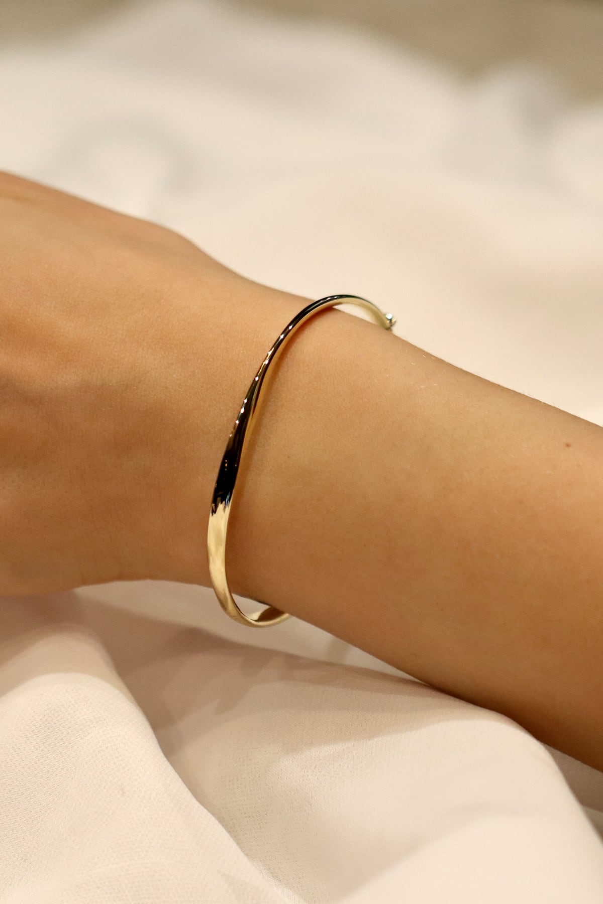 Yellow Gold Italian Designer Hinged Bangles from LeGassick Fine Jewellery, Gold Coast, Australia.