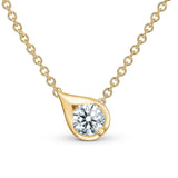 LU Droplet Pendant In Yellow Gold From Hearts On Fire exclusive to LeGassick Jewellery, Gold Coast, Australia.