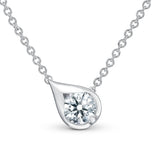 LU Droplet Pendant In White Gold From Hearts On Fire exclusive to LeGassick Jewellery, Gold Coast, Australia.
