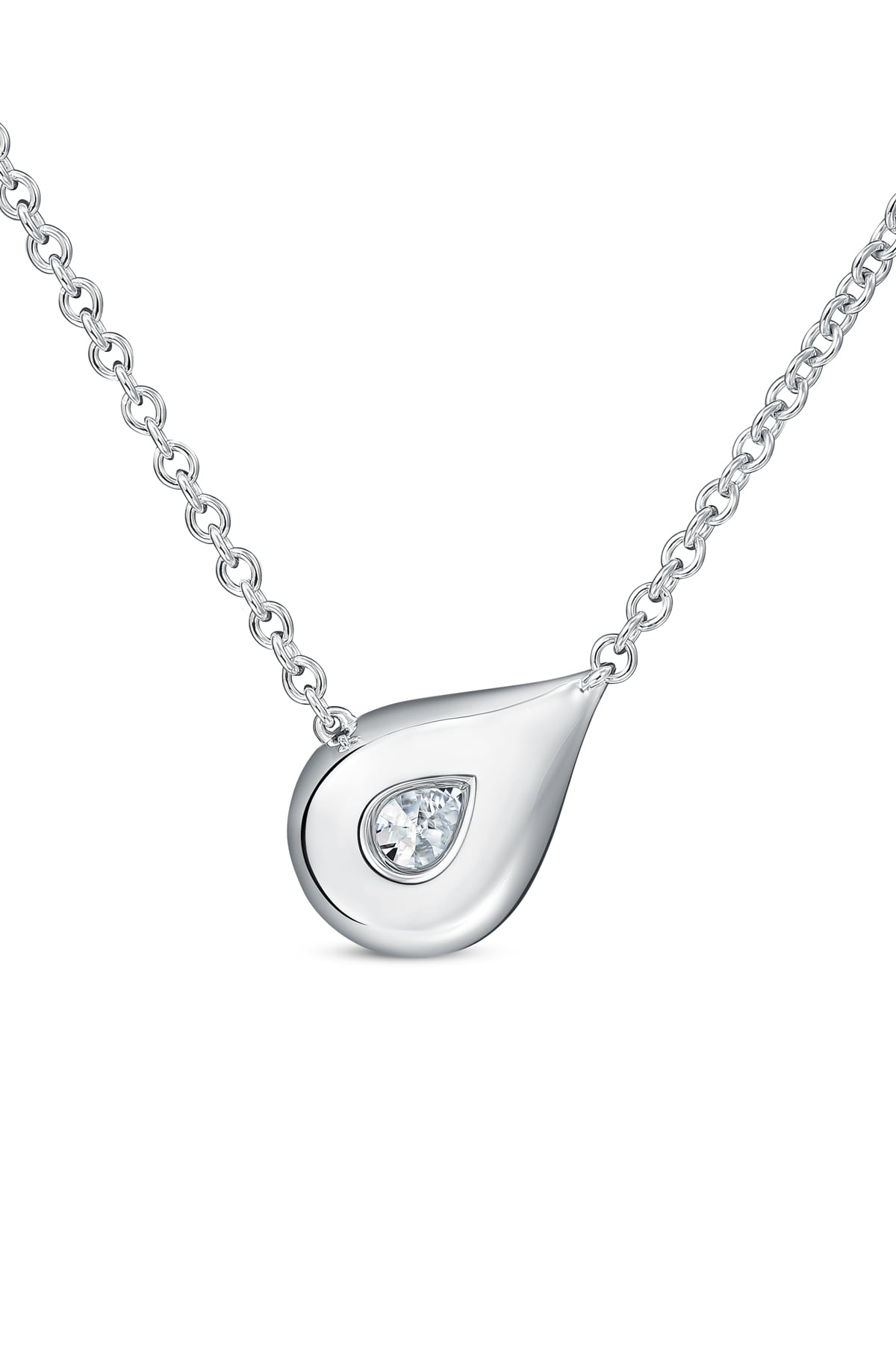 LU Droplet Pendant In White Gold From Hearts On Fire exclusive to LeGassick Jewellery, Gold Coast, Australia.