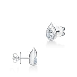 LU Droplet Studs In White Gold From Hearts On Fire and exclusive to LeGassick Jewellery, Gold Coast, Australia.