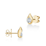 LU Droplet Studs In Yellow Gold From Hearts On Fire exclusive to LeGassick Jewellery, Gold Coast, Australia.