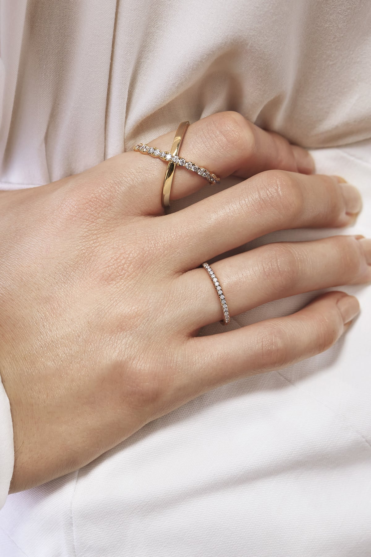 Lorelei Criss Cross Ring From Hearts On Fire available at LeGassick Diamonds and Jewellery Gold Coast, Australia.