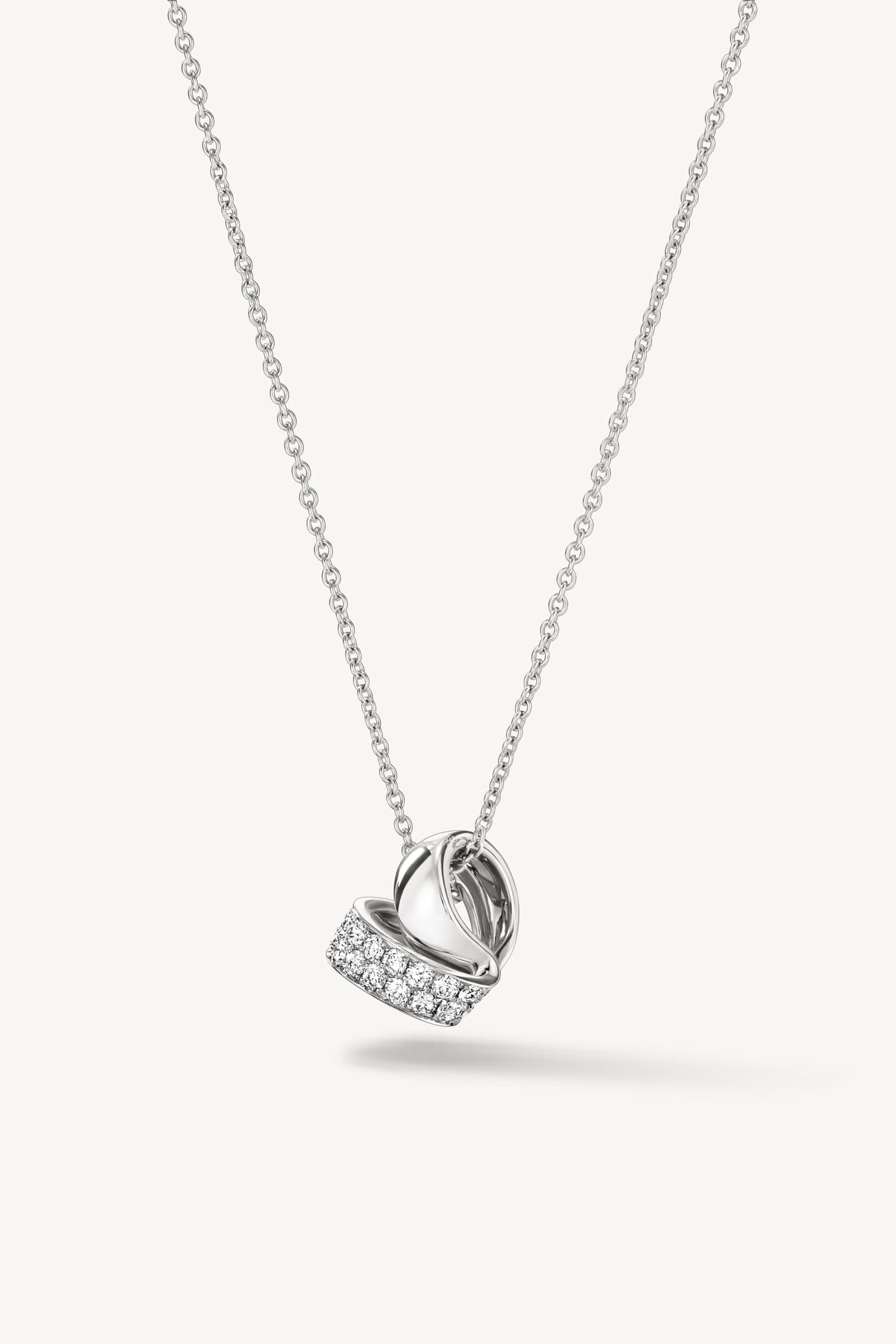 Inside Out Multi Wear Rondel Diamond Pendant Necklace In White Gold From Hearts On Fire exclusively available from LeGassick Fine Jewellery, Gold Coast, Australia.