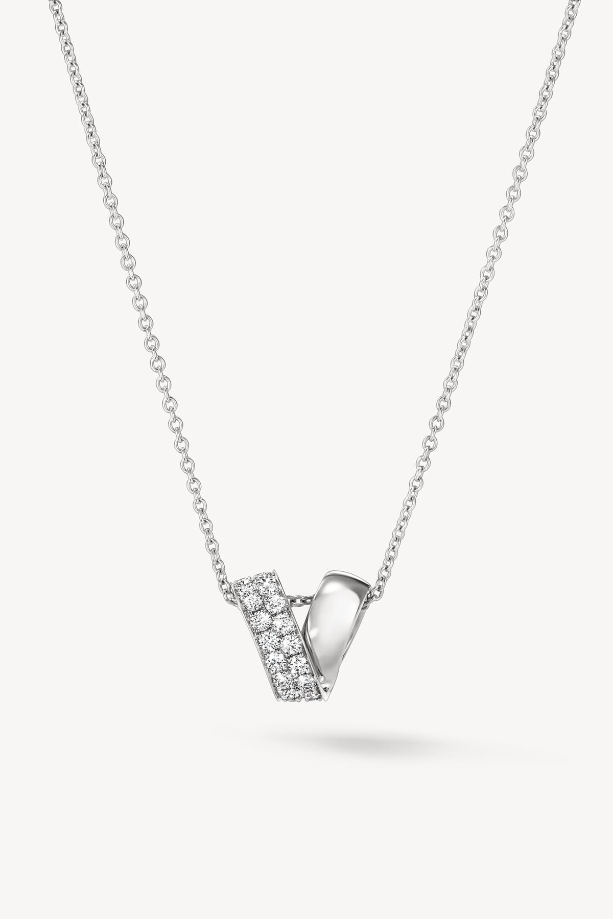 Inside Out Multi Wear Rondel Diamond Pendant Necklace In White Gold From Hearts On Fire exclusively available from LeGassick Fine Jewellery, Gold Coast, Australia.