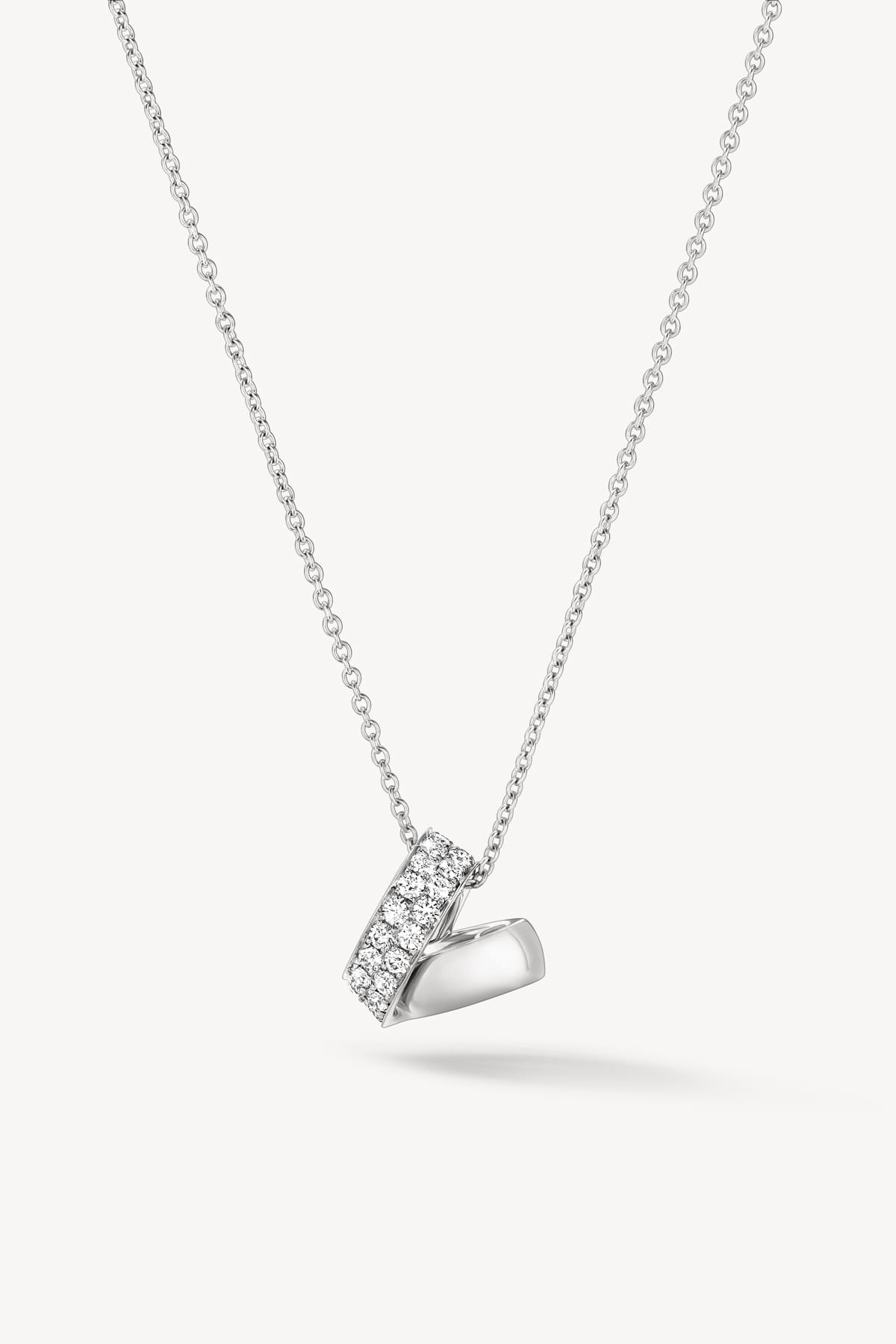 Inside Out Multi Wear Rondel Diamond Pendant Necklace In White Gold From Hearts On Fire exclusively available from LeGassick Fine Jewellery, Gold Coast, Australia.
