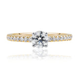 Round Brilliant Cut Diamond Engagement Ring In 18ct Yellow And White Gold available from LeGassick Jewellery, Gold Coast, Australia.