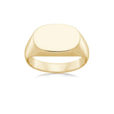 Solid Sideways Oval Flat Top Plain Signet Ring available at LeGassick Diamonds and Jewellery Gold Coast, Australia.