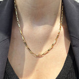 Solid Small Paper Clip 1+1 Style 50cm Chain 10.9g In 9 Carat Yellow Gold available from LeGassick Fine Jewellery, Gold Coast, Australia. Showrooms at Pacific Fair and Runaway Bay Centre.