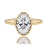 Sophia... 2.00 Carat Oval Bezel Rubover Solitaire Diamond Set Ring from The Madison Collection and exclusive to LeGassick.