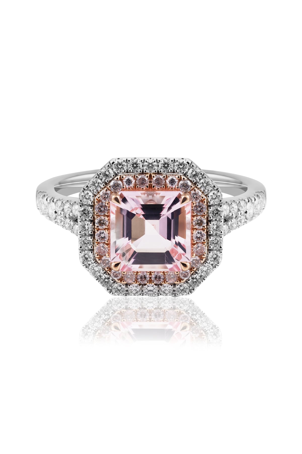 Asscher cut on sale pink diamond