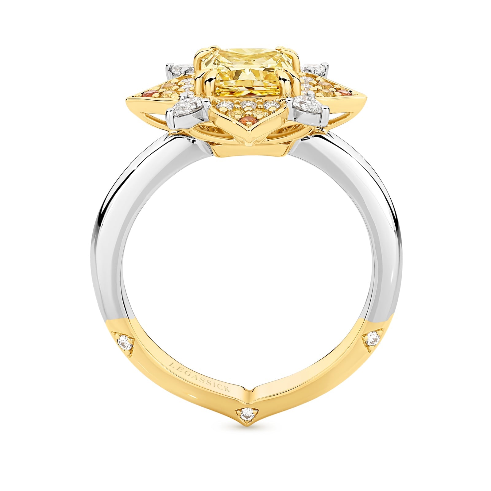The Stella ring. A 1.5ct natural radiant-cut fancy intense yellow diamond ring. A member of The Beyond Luxury Collection from LeGassick.