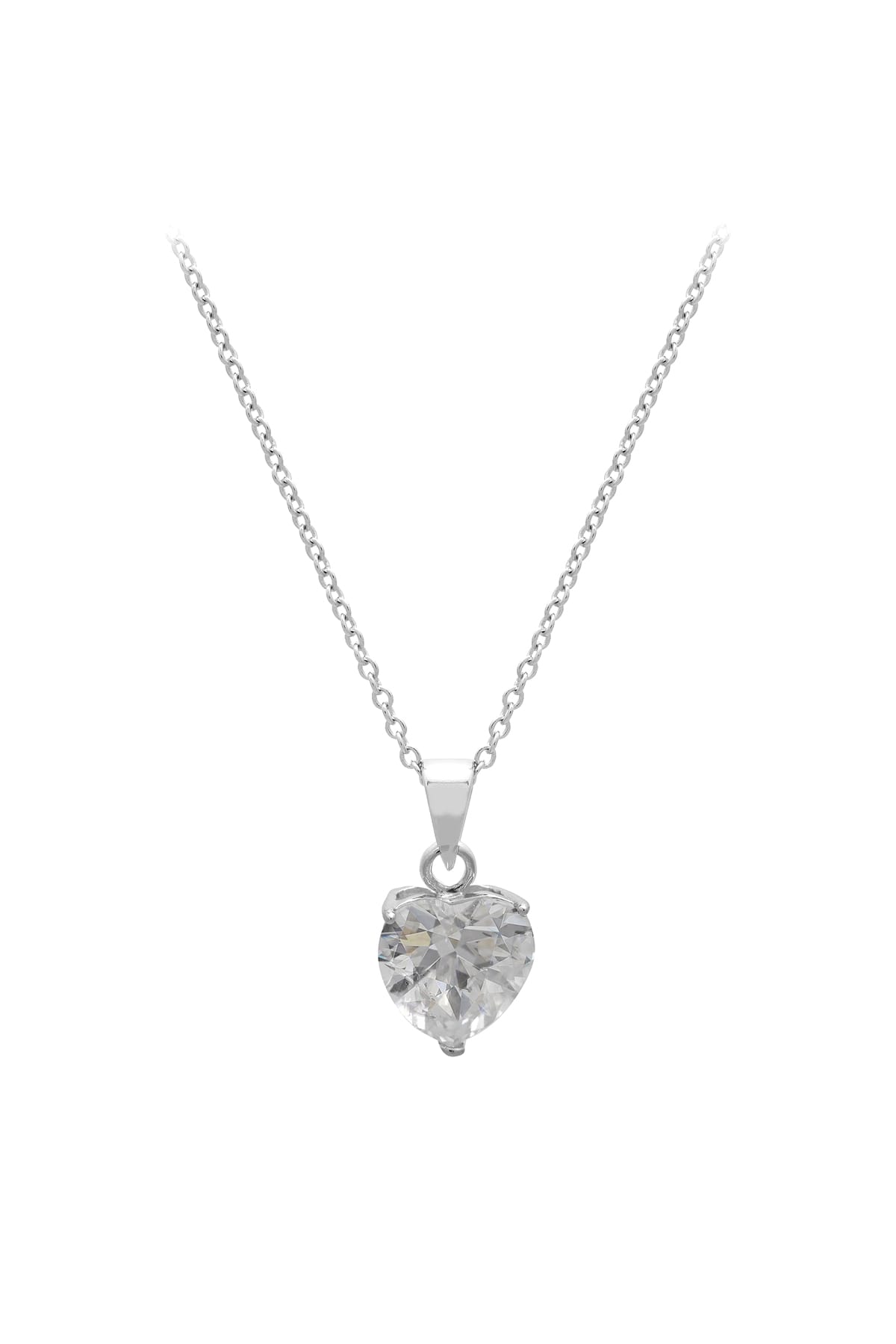 Cubic zirconia deals heart necklace