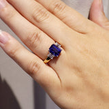 Tanzanite & Diamond Set Ring In 18 Carat Yellow Gold & White Gold from LeGassick Fine Jewellery.