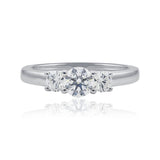 Three Stone Diamond Engagement Ring in White Gold from LeGassick Jewellery Gold Coast.