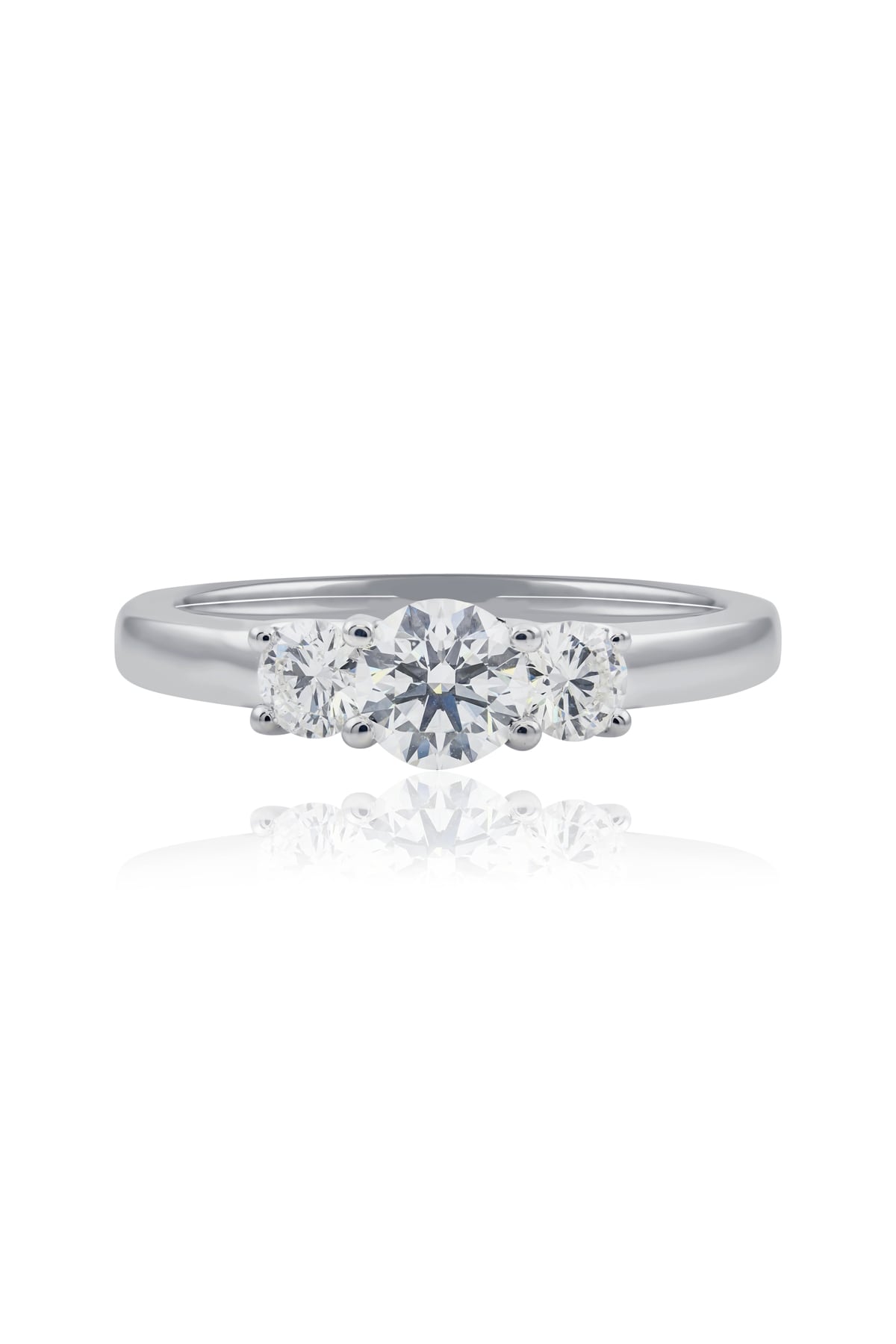 Three Stone Diamond Engagement Ring in White Gold from LeGassick Jewellery Gold Coast.