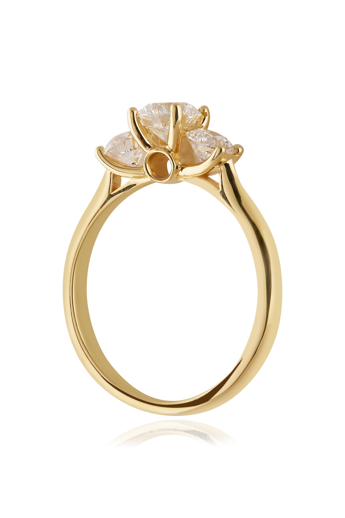 Trilogy Style Diamond Ring In Yellow Gold from LeGassick Jewellery, Gold Coast, Australia.