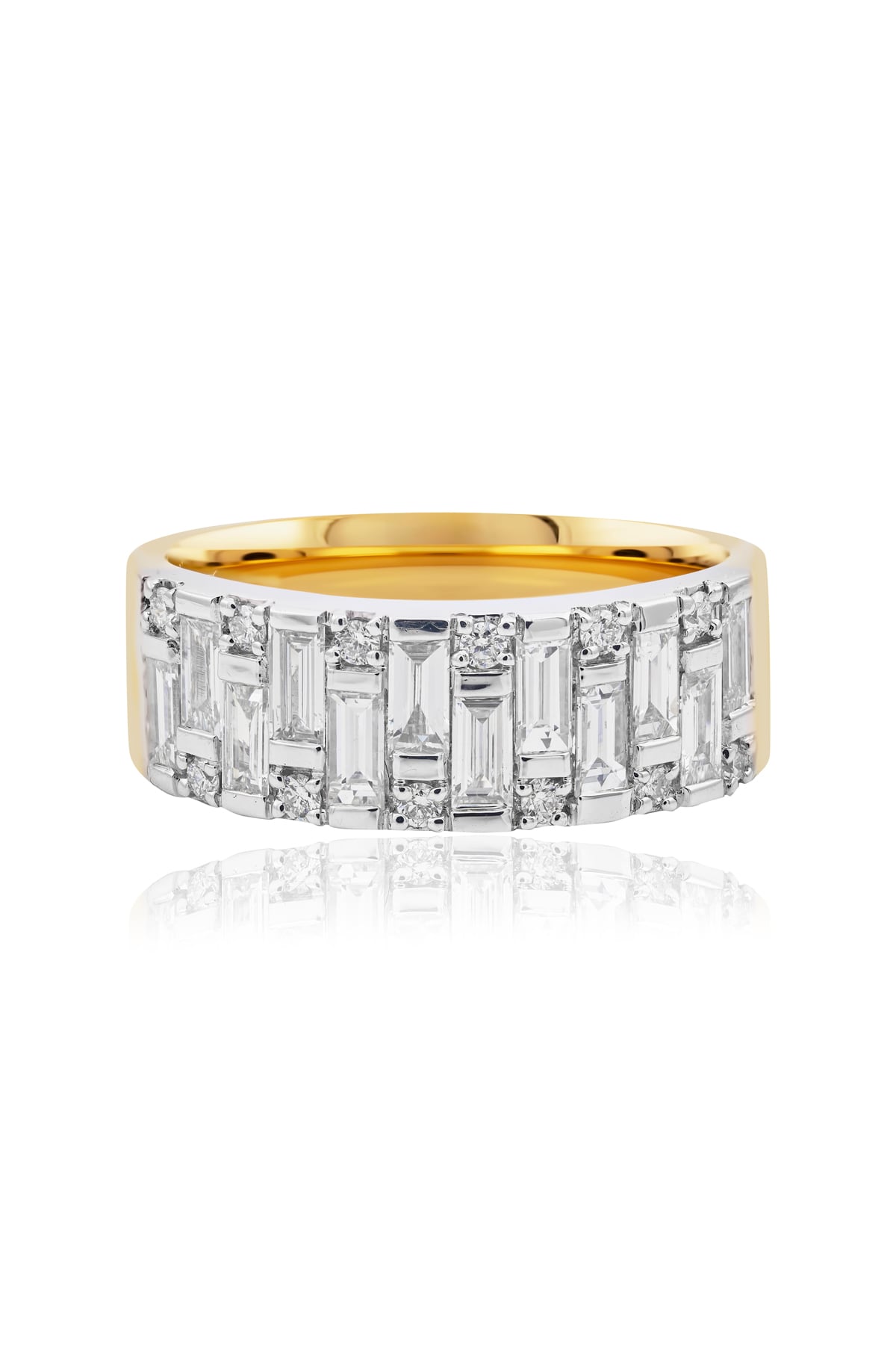 Wide on sale diamond band