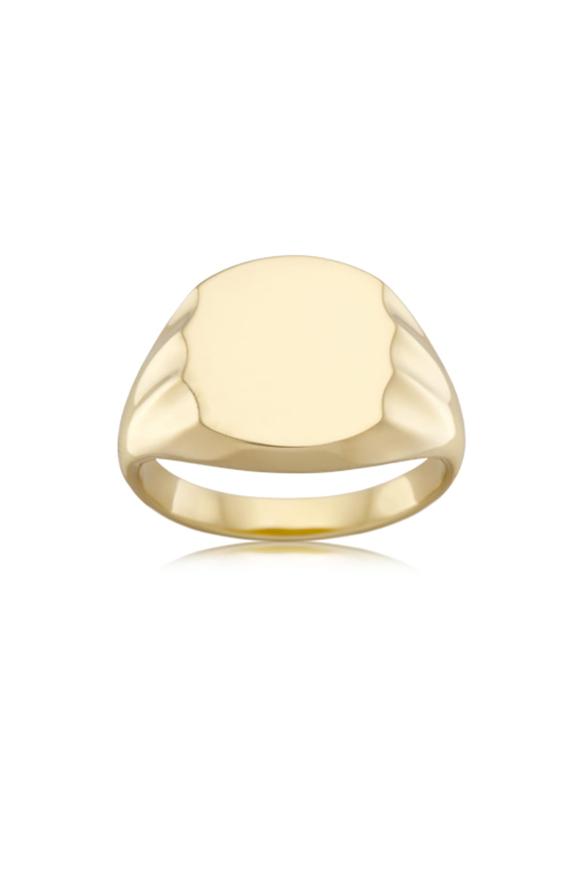 Wide Shield Shaped Flat Top Signet Ring available at LeGassick Diamonds and Jewellery Gold Coast, Australia.