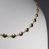 Yellow Gold Alternating Chain with Smooth Diamond Shapes Necklet from LeGassick Jewellery, Gold Coast, Australia.