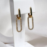 Yellow Gold Oval Style Drop Diamond Earrings from LeGassick Jewellery, Gold Coast, Australia.