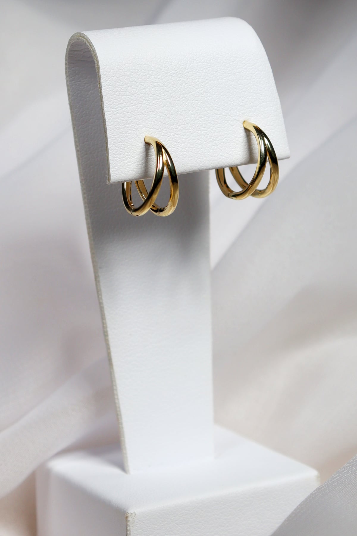 Yellow Gold Plain Double Bar Huggie Earrings from LeGassick Fine Jewellery, Gold Coast, Australia. Showrooms at Pacific Fair and Runaway Bay Centre.