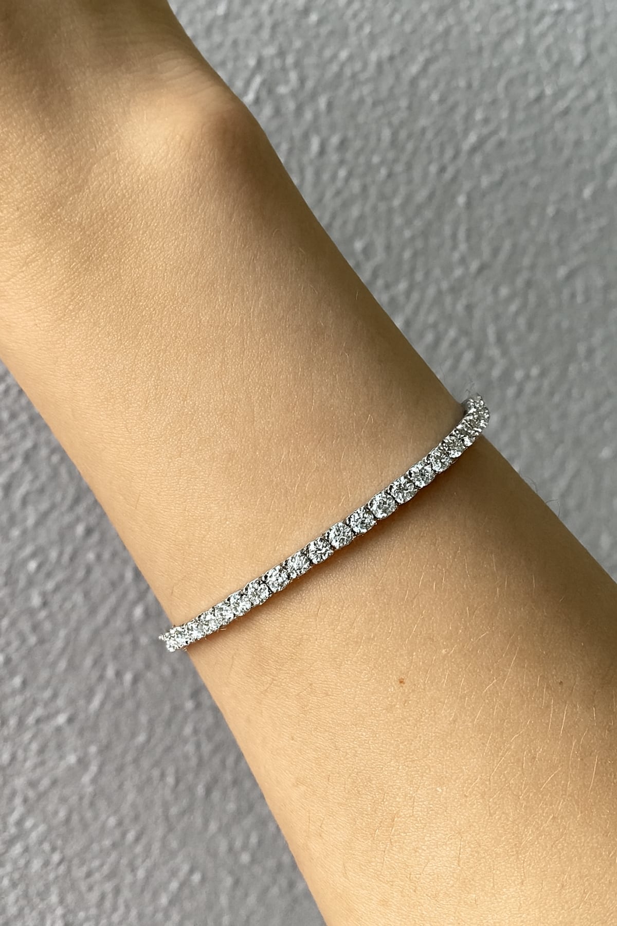 Alexis... 8.85 Carat Lab Diamond Tennis Bracelet in White Gold