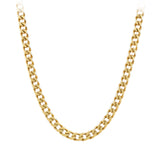 Bevelled Curb Diamond-Cut Chain In 9 Carat Yellow Gold from LeGassick Jewellers.