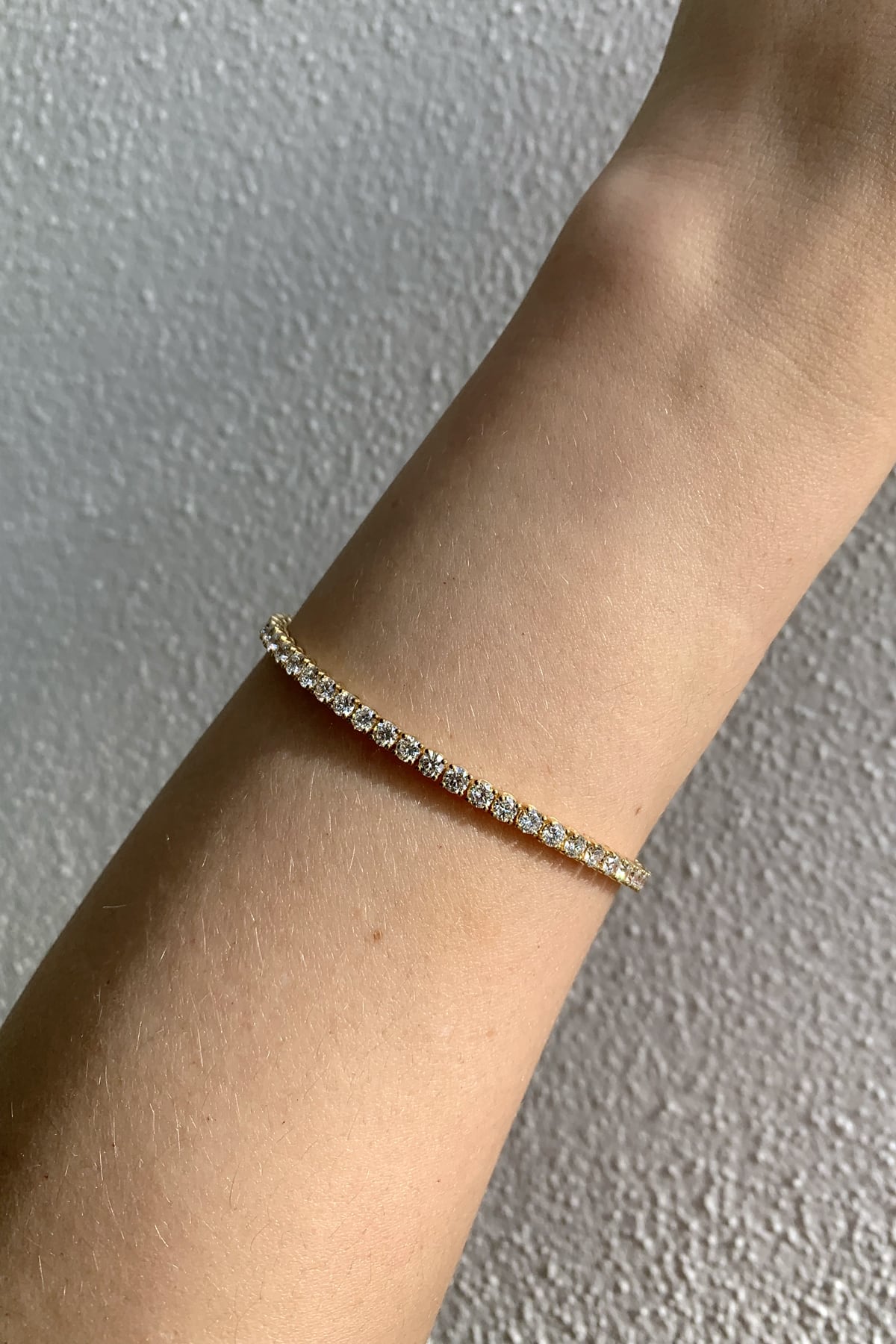 Carrie Tennis Bracelet... 5.45 Carat Lab Diamond Tennis Bracelet In Yellow Gold. Part of The Madison Collection and exclusive to LeGassick.