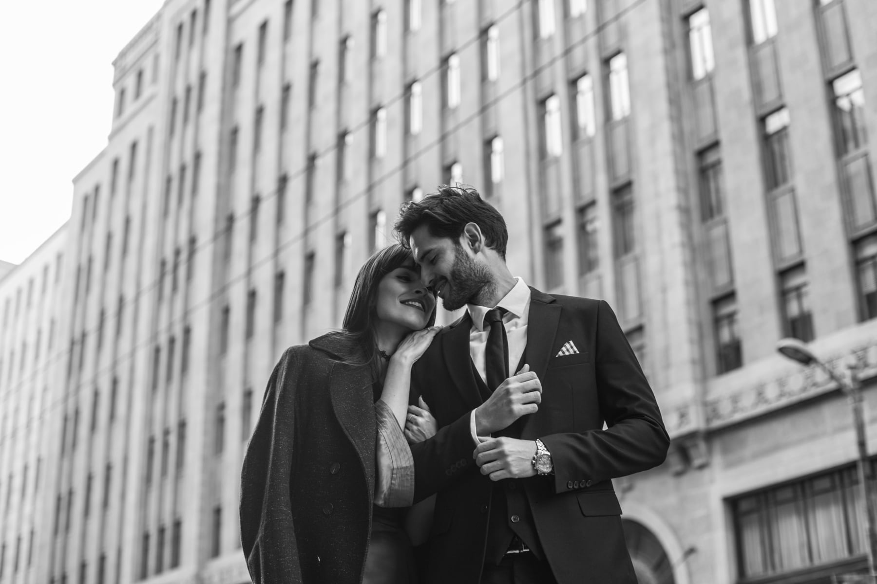 Couple in love in New York.