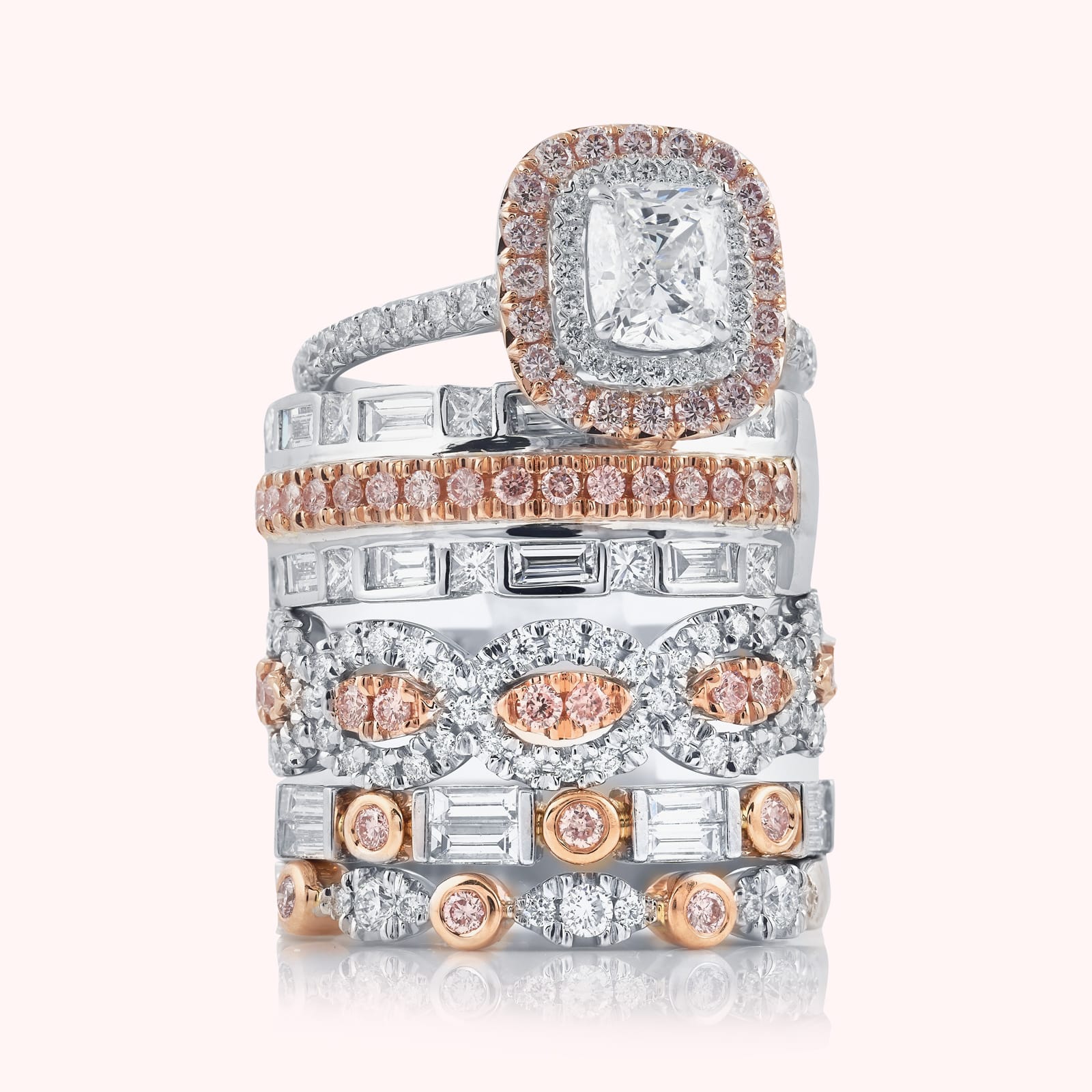 Pink diamond rings and jewellery from LeGassick Diamonds and Jewellery, Gold Coast, Australia.