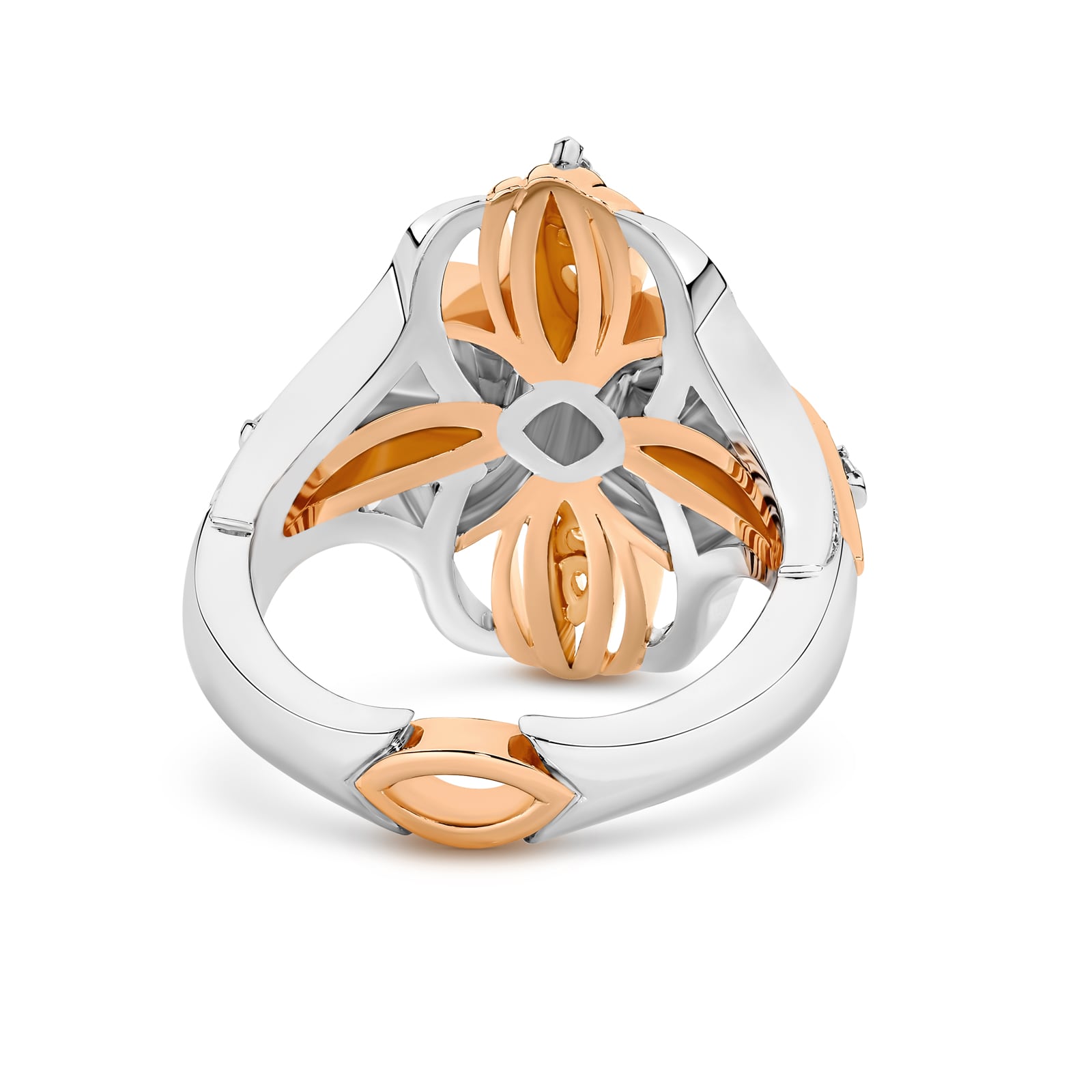 Nareece is a rare natural cushion-cut pink diamond ring set in white and rose gold. She was designed and handcrafted by LeGassick's Master Jewellers, Gold Coast, Australia.