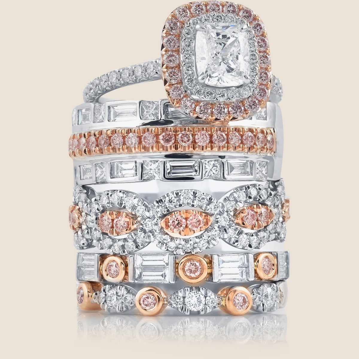 Argyle Pink Diamond rings available from LeGassick Diamonds & Jewellery, Gold Coast, Australia.