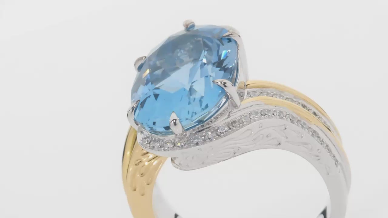 Atlantis is a ring handcrafted by LeGassick Fine Jewellery. Atlantis has a 6ct Santa Maria Aquamarine centre stone encircled by diamonds. All set in white and yellow gold. Inspired by the ocean's endless song, it echoes the words of Kobayashi Issa:
"Mother, I never knew, every time I see the ocean, every time."