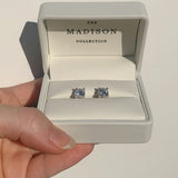 Samantha... 3 Carat Lab Created Diamond Stud Earrings In White Gold from The Madison Collection and exclusive to LeGassick.