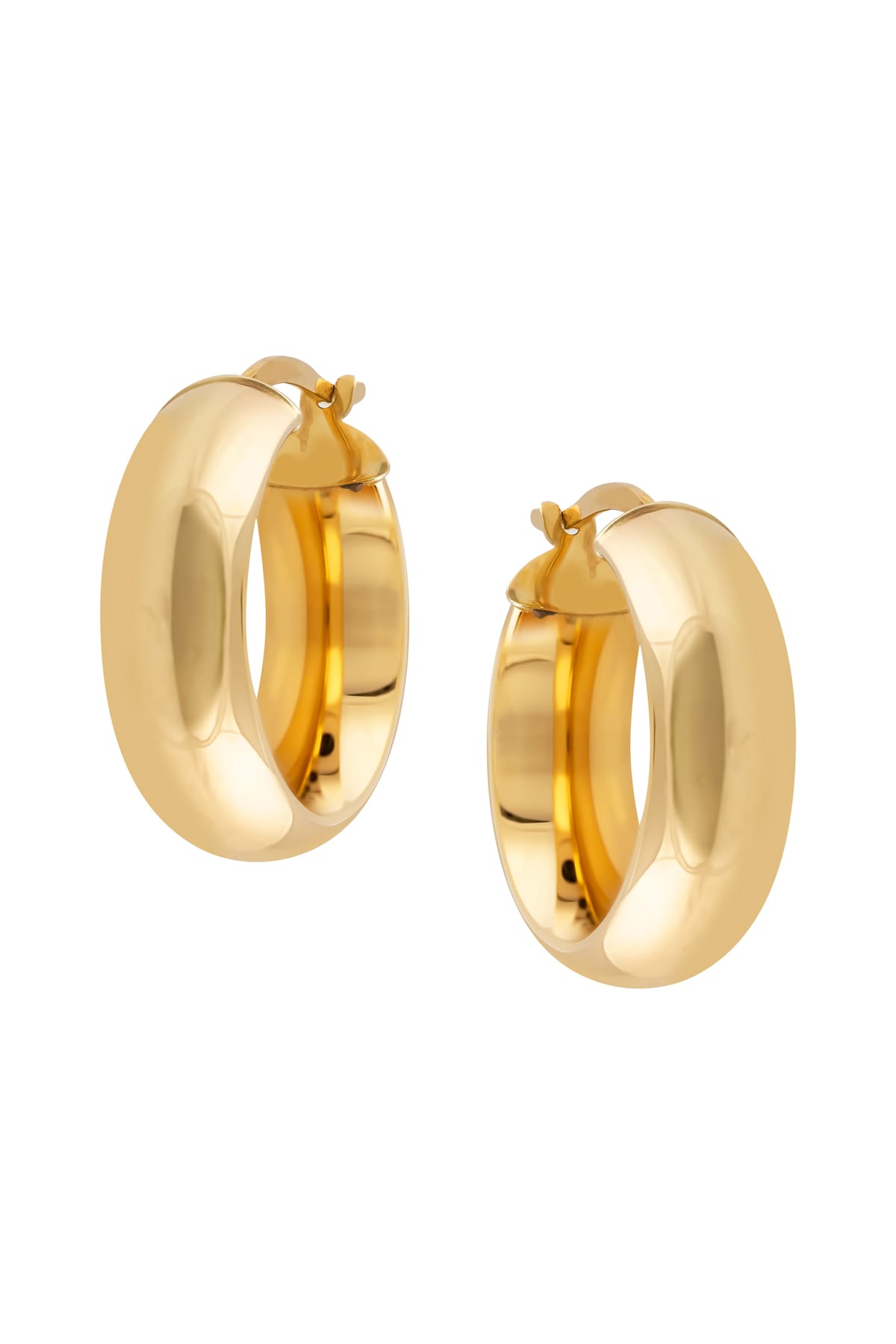 9 Carat Yellow Gold Thick Hoop Earrings from LeGassick Jewellery.