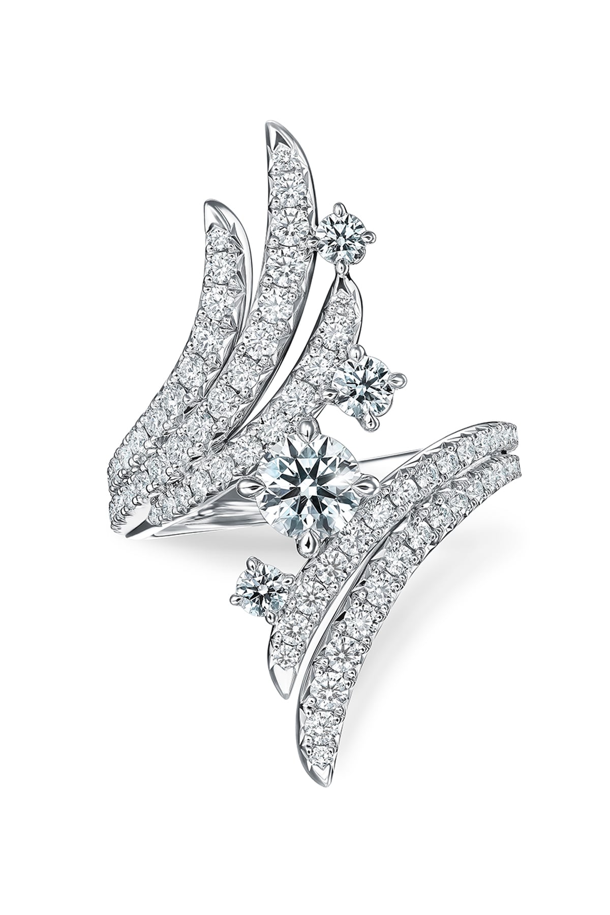 Vela Bypass Cocktail Ring From Hearts On Fire exclusive to LeGassick Jewellery, Gold Coast, Australia.