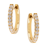 0.31 Carat Diamond Set Oval Huggie Earrings from LeGassick Jewellery.