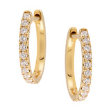 0.41 Carat Diamond Set Oval Huggie Earrings from LeGassick Jewellery.