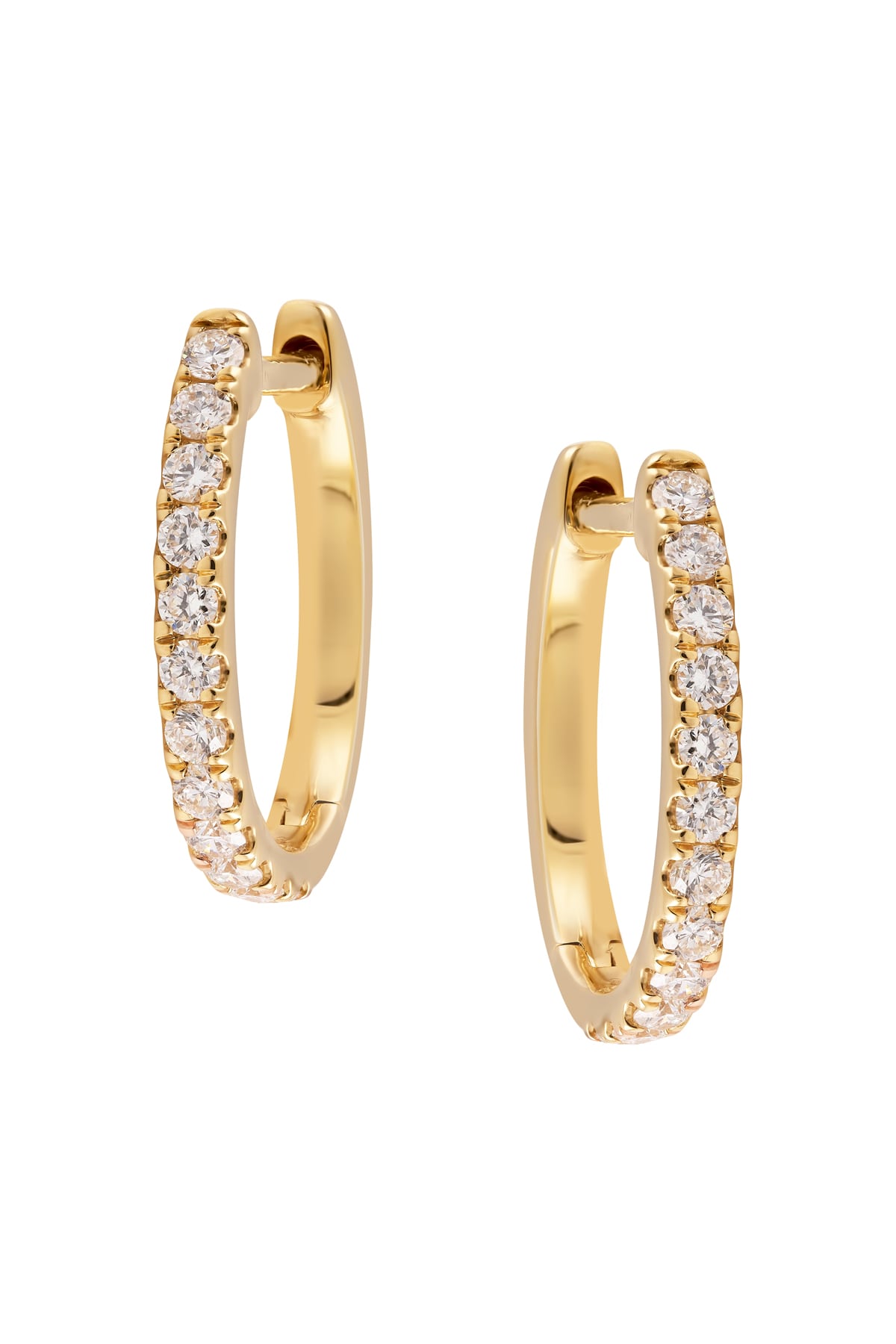 0.41 Carat Diamond Set Oval Huggie Earrings from LeGassick Jewellery.